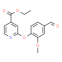 ChemSpider 2D Image | Ethyl 2-(4-formyl-2-methoxyphenoxy)isonicotinate | C16H15NO5