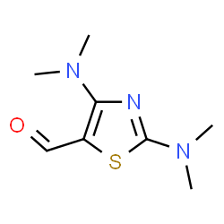 ChemSpider 2D Image | 2,4-Bis(dimethylamino)-1,3-thiazole-5-carbaldehyde | C8H13N3OS