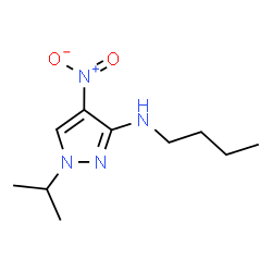ChemSpider 2D Image | N-Butyl-1-isopropyl-4-nitro-1H-pyrazol-3-amine | C10H18N4O2