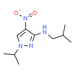 ChemSpider 2D Image | N-Isobutyl-1-isopropyl-4-nitro-1H-pyrazol-3-amine | C10H18N4O2