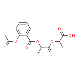 ChemSpider 2D Image | 2-({2-[(2-Acetoxybenzoyl)oxy]propanoyl}oxy)propanoic acid | C15H16O8
