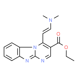 ChemSpider 2D Image | Ethyl 4-[(E)-2-(dimethylamino)vinyl]pyrimido[1,2-a]benzimidazole-3-carboxylate | C17H18N4O2