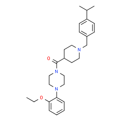 ChemSpider 2D Image | [4-(2-Ethoxyphenyl)-1-piperazinyl][1-(4-isopropylbenzyl)-4-piperidinyl]methanone | C28H39N3O2