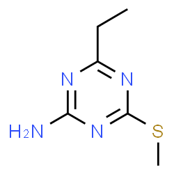 ChemSpider 2D Image | 4-Ethyl-6-(methylsulfanyl)-1,3,5-triazin-2-amine | C6H10N4S