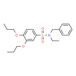 ChemSpider 2D Image | N-Benzyl-N-ethyl-3,4-dipropoxybenzenesulfonamide | C21H29NO4S