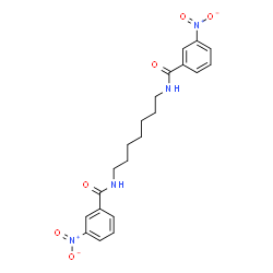 ChemSpider 2D Image | N,N'-1,7-Heptanediylbis(3-nitrobenzamide) | C21H24N4O6