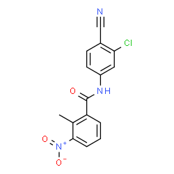 ChemSpider 2D Image | N-(3-Chloro-4-cyanophenyl)-2-methyl-3-nitrobenzamide | C15H10ClN3O3