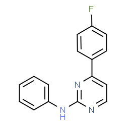 ChemSpider 2D Image | 4-(4-Fluorophenyl)-N-phenyl-2-pyrimidinamine | C16H12FN3