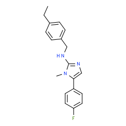ChemSpider 2D Image | N-(4-Ethylbenzyl)-5-(4-fluorophenyl)-1-methyl-1H-imidazol-2-amine | C19H20FN3