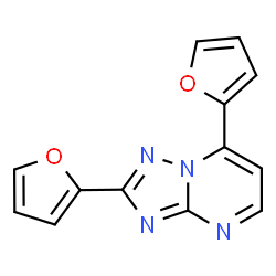 ChemSpider 2D Image | 2,7-Di(2-furyl)[1,2,4]triazolo[1,5-a]pyrimidine | C13H8N4O2