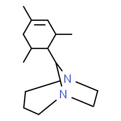 ChemSpider 2D Image | 8-(2,4,6-Trimethyl-3-cyclohexen-1-yl)-1,5-diazabicyclo[3.2.1]octane | C15H26N2