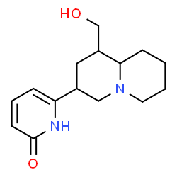 ChemSpider 2D Image | 6-[1-(Hydroxymethyl)octahydro-2H-quinolizin-3-yl]-2(1H)-pyridinone | C15H22N2O2