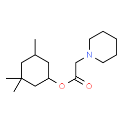 ChemSpider 2D Image | 3,3,5-Trimethylcyclohexyl 1-piperidinylacetate | C16H29NO2