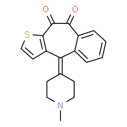 ChemSpider 2D Image | 4-(1-Methyl-4-piperidinylidene)-4H-benzo[4,5]cyclohepta[1,2-b]thiophene-9,10-dione | C19H17NO2S