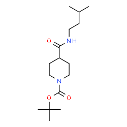 ChemSpider 2D Image | 2-Methyl-2-propanyl 4-[(3-methylbutyl)carbamoyl]-1-piperidinecarboxylate | C16H30N2O3
