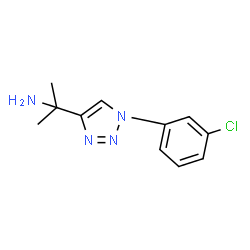 ChemSpider 2D Image | 2-[1-(3-Chlorophenyl)-1H-1,2,3-triazol-4-yl]-2-propanamine | C11H13ClN4