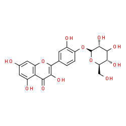 ChemSpider 2D Image | 2-Hydroxy-4-(3,5,7-trihydroxy-4-oxo-4H-chromen-2-yl)phenyl (3xi)-alpha-D-ribo-hexopyranoside | C21H20O12