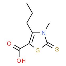 ChemSpider 2D Image | 3-Methyl-4-propyl-2-thioxo-2,3-dihydro-1,3-thiazole-5-carboxylic acid | C8H11NO2S2