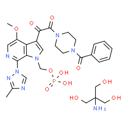 ChemSpider 2D Image | Fostemsavir tromethamine | C29H37N8O11P