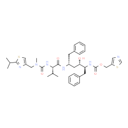 ChemSpider 2D Image | THIAZOL-5-YLMETHYL (2S,3S,5R)-3-HYDROXY-5-((S)-2-(3-((2-ISOPROPYLTHIAZOL-4-YL)METHYL)-3-METHYLUREIDO(-3-METHYLBUTANAMIDO)-1,6-DIPHENYLHEXAN-2-YLCARBAMATE | C37H48N6O5S2