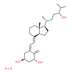 ChemSpider 2D Image | (1R,3S,5Z,7E,24R)-9,10-Secocholesta-5,7,10-triene-1,3,24-triol hydrate (1:1) | C27H46O4