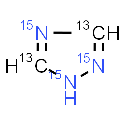 ChemSpider 2D Image | (~13~C_2_,~15~N_3_)-1H-1,2,4-Triazole | 13C2H315N3