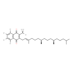ChemSpider 2D Image | 2-(~2~H_3_)Methyl-3-[(2E,7R,11R)-3,7,11,15-tetramethyl-2-hexadecen-1-yl]-1,4-(~2~H_4_)naphthalenedione | C31H39D7O2