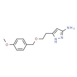 ChemSpider 2D Image | 5-(2-((4-Methoxybenzyl)oxy)ethyl)-1H-pyrazol-3-amine | C13H17N3O2