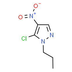 ChemSpider 2D Image | 5-Chloro-4-nitro-1-propyl-1H-pyrazole | C6H8ClN3O2