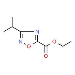 ChemSpider 2D Image | Ethyl 3-isopropyl-1,2,4-oxadiazole-5-carboxylate | C8H12N2O3