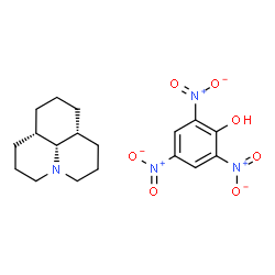 ChemSpider 2D Image | 2,4,6-Trinitrophenol - (7aR,10aS)-decahydro-1H,5H-pyrido[3,2,1-ij]quinoline (1:1) | C18H24N4O7