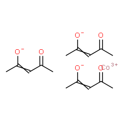 ChemSpider 2D Image | Cobalt(3+) tris(4-oxo-2-penten-2-olate) | C15H21CoO6