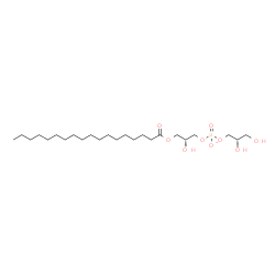 ChemSpider 2D Image | (2S)-2,3-Dihydroxypropyl (2R)-2-hydroxy-3-(stearoyloxy)propyl phosphatato | C24H48O9P