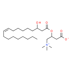 ChemSpider 2D Image | (9Z)-3-hydroxyoctadecenoylcarnitine | C25H47NO5