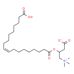 ChemSpider 2D Image | O-[(9Z)-17-carboxyheptadec-9-enoyl]carnitine | C25H45NO6