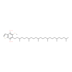 ChemSpider 2D Image | 6-(3,7,11,15,19,23-Hexamethyltetracosyl)-5-(methylsulfanyl)-1-benzothiophene-4,7-diol | C39H68O2S2