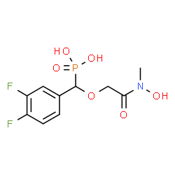 ChemSpider 2D Image | [(3,4-Difluorophenyl){2-[hydroxy(methyl)amino]-2-oxoethoxy}methyl]phosphonic acid | C10H12F2NO6P