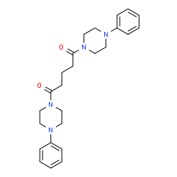 ChemSpider 2D Image | 1,5-Bis(4-phenyl-1-piperazinyl)-1,5-pentanedione | C25H32N4O2
