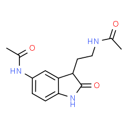 ChemSpider 2D Image | N-[3-(2-Acetamidoethyl)-2-oxo-2,3-dihydro-1H-indol-5-yl]acetamide | C14H17N3O3