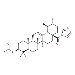 ChemSpider 2D Image | (3beta)-28-(1H-Imidazol-1-yl)-28-oxours-12-en-3-yl acetate | C35H52N2O3