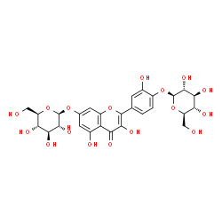 ChemSpider 2D Image | quercetin 7,4'-di-O-beta-D-glucoside | C27H30O17