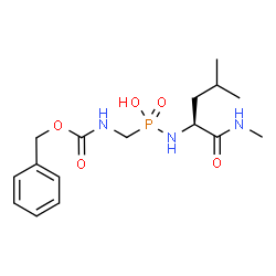 ChemSpider 2D Image | N-[(S)-({[(Benzyloxy)carbonyl]amino}methyl)(Hydroxy)phosphoryl]-N-Methyl-L-Leucinamide | C16H26N3O5P