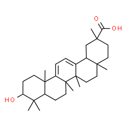 ChemSpider 2D Image | 3-Hydroxyoleana-9(11),12-dien-29-oic acid | C30H46O3