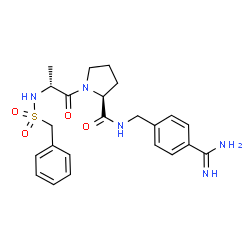 ChemSpider 2D Image | N-(Benzylsulfonyl)-D-alanyl-N-(4-carbamimidoylbenzyl)-L-prolinamide | C23H29N5O4S