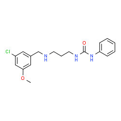 ChemSpider 2D Image | 1-{3-[(3-Chloro-5-methoxybenzyl)amino]propyl}-3-phenylurea | C18H22ClN3O2