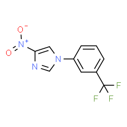 ChemSpider 2D Image | 4-Nitro-1-[3-(trifluoromethyl)phenyl]-1H-imidazole | C10H6F3N3O2