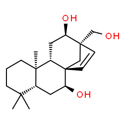 ChemSpider 2D Image | (7beta,8alpha,12beta,13alpha)-Beyer-15-ene-7,12,17-triol | C20H32O3