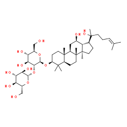 ChemSpider 2D Image | (3beta,12beta,20xi)-12,20-Dihydroxydammar-24-en-3-yl 2-O-beta-D-glucopyranosyl-beta-D-glucopyranoside | C42H72O13