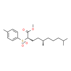 ChemSpider 2D Image | Methyl 5,9-dimethyl-2-[(4-methylphenyl)sulfonyl]decanoate | C20H32O4S