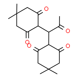 ChemSpider 2D Image | 2,2'-(2-Oxo-1,1-propanediyl)bis(5,5-dimethyl-1,3-cyclohexanedione) | C19H26O5